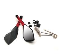 For Hon&da XR125 CRM250R CRF250L CRF250M CRF1000L 8mm 10mm Motorcycle Convex Mirror Rearview Mirrors 2Pcs/Pair(Red)