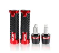 For：Honda CBF125 CBF 125 2008-2015 2014 2013 2012 2011 7/8" 22mm CNC Aluminum Motorcycle Hand grips handle bar grip ends Plug(Red-Two piece set)