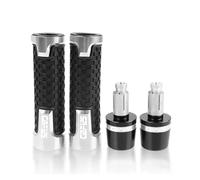 For：Honda CBF125 CBF 125 2008-2015 2014 2013 2012 2011 7/8" 22mm CNC Aluminum Motorcycle Hand grips handle bar grip ends Plug(Sliver Two piece set)