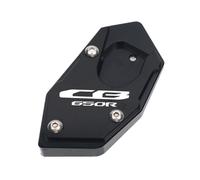 For HONDA CBR650R CB650R Motorcycle CNC Kickstand Foot Side Stand Extension Pad Support Plate Enlarge(Black)