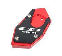 For HONDA CBR650R CB650R Motorcycle CNC Kickstand Foot Side Stand Extension Pad Support Plate Enlarge(Red)