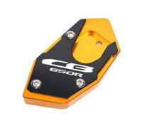For HONDA CBR650R CB650R Motorcycle CNC Kickstand Foot Side Stand Extension Pad Support Plate Enlarge(Gold)