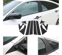 For Honda Civic 10th Gen 3D Vinyl Door Trim Covers, Carbon Fiber Pillar Posts for 2016 2019 Sedan