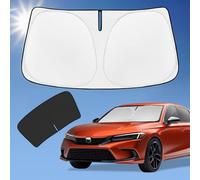 for Honda Civic 2022-2024 Sun Shade Sunshade Windshield Cover, 4-Layer Front Window Shade Custom Fit Civic (Not for 2022 Sport) Sedan, LX, EX, EX-L, Touring Sun Visor 240T Shade Car Accessories