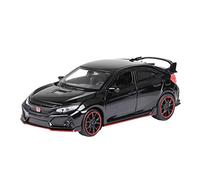 For Honda CIVIC TYPE-R 1 32 Alloy Racing Car Model Sound And Light Pull Back Boy Toy Vehicle Gift(Black)