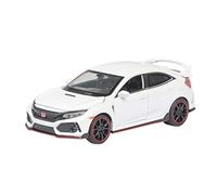 For Honda CIVIC TYPE-R 1 32 Alloy Racing Car Model Sound And Light Pull Back Boy Toy Vehicle Gift(White)
