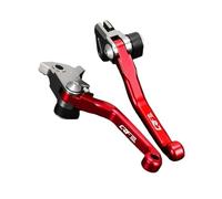 For Honda CRF300L RALLY CRF 300L 2022 CNC Dirt Bike Pivot Foldable Brake Clutch Levers Handlebar Handle Grips Motocross Part(Red)