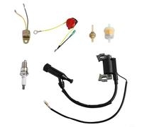 For Honda GX110, For GX120, GX140 For Ignition Coil Replacement Includes Switch, Fuel Filter, Low Oil Sensor Part Numbers 30500 ZE1 013, 30500 ZE1 053