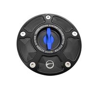 For Honda NSR250 MC18 MC21 ST1300 2003-2011 CB 150R 2018 CNC Aluminum Motorcycle Fuel Gas Tank Cap Cover Fast Lock(Blue)