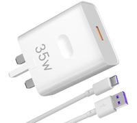 For Honor Charger 35W Fast Charging Plug UK Power Adapter + 2M USBC Charge Cable for Honor 200 Pro 400 Lite X7D X7b X7c X6b X6c,Wall Charger for HONOR 200 90 70 Smart Magic 6 Lite 5 X8a X9 X9a Pad 9