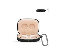 for HONOR Earbuds Open Wireless Earbuds,daunke Soft Silicone Protective Cover,Skin Case with Carabiner,Full Protection,Black