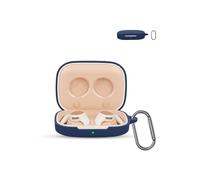 for HONOR Earbuds Open Wireless Earbuds,daunke Soft Silicone Protective Cover,Skin Case with Carabiner,Full Protection,Blue