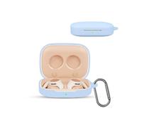for HONOR Earbuds Open Wireless Earbuds,daunke Soft Silicone Protective Cover,Skin Case with Carabiner,Full Protection,LightBlue