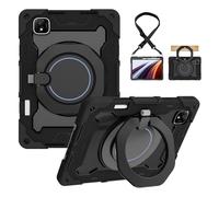for Honor GT Pro 12.3/Magicpad 2 12.3 Shockproof Kids Case,Heavy Duty Full Protective Shockproof Case W 360° Rotating Handle Stand+Shoulder Strap,Black
