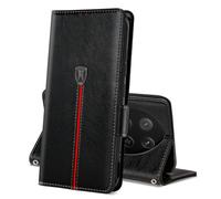 For Honor Magic 7 Lite 5G Case, Leather Magnetic Card Slots Wallet Phone Case, Flip Silicone TPU Bumper Protective Cover with Kickstand, Shockproof Book Case for Magic 7 Lite 5G Dark Black