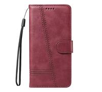 for Honor Magic5 Pro Case Wallet, Honor Magic5 Pro Phone Cover Flip Shockproof Premium Leather with Stand Magnetic Money Pouch TPU Bumper Gel Protective Case Wallet Case, Wine red