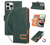 for Honor X50 5G/Honor X9B/Magic 6 Lite/Honor X50 GT/Honor X50 Pro Case, Flip Wallet Leather Phone Case with [3 Card Slots] [Kickstand] Magnetic Protective Shockproof Cover Phone Case - Green