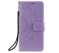 For Honor X6C Case Flip Case,PU Leather Case Wallet Cover Embossed Totem with Card Slots Magnetic Closure Stand Function Folio Notebook Protective Cover,Light Purple