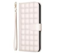 for Honor X9B Case, Shockproof Premium PU Leather Embossed Lattice Notebook Wallet Phone Cases with Kickstand Function Card Slots Flip Protective Cover for Honor X9B,Yellow White