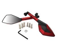 For Hornet 250 CB 600F For CBF600 For CBR600F CB919 For VTX1300 Motorcycle Rearview Mirrors Side Bar Adjustabale Rear View motorcycle handlebar bar mirror(Red)