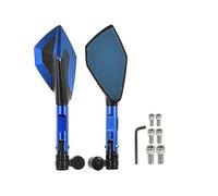 For Hornet 600 CB 600F 900F 250F 300F 650F X4 CBF600 CNC Aluminum Motorcycle Rear View Mirrors Blue Anti-glare Mirror(B-Blue)