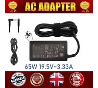 For HP 19.5V 3.33A Charger New Blue Tip with Small Pin in centre + Mains Cable