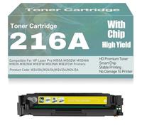For HP 216A Toner Cartridges W2410A W2411A W2412A W2413A Compatible Toner for HP M155A M155DW M155NW M182N M182NW M183FW M183NW M183FDW Printers with Chip,Yellow-216A