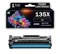 For HP Compatible Toner Cartridge 134A 134X 135A 135X Black Ink Cartridge With Chip, Fits With HP MFP M209dw M209dwe M234dw M234sdn M234sdne Multifunction Printer, High Yield,135X-4000Page