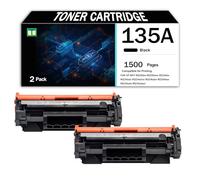 For HP Compatible Toner Cartridge 135A W1350A BK Ink Cartridge, Fits With HP MFP M209dw M209dwe M234dw M234sdn M234sdne M234sdw M234dwe M234sdwe Multifunction Laser Printer,Black-2PCS