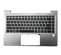 For HP for Elitebook 640 645 G9 Latin/US/Spanish Keyboard Palmrest Upper Cover Case Backlit 4BX8QTA00S0 Easy to replace(US Backlit)