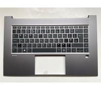 for HP ZBook Studio G7 M14608-031 English UK Keyboard Palmrest RTX DSC Withe STICKER Labels Compatible With AM2VB000420 M14608-001 M14609-001 M15921-001 M15922-001 Top Case Casing Cover