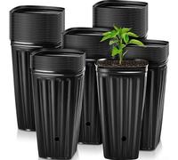 for HPLIVE 10/25pcs Tall Tree Pots 20cm/7.8inch Plastic Deep Nursery Treepots Tree Shoots Pots Tall Tree Pots for Indoor Outdoor Garden Plants(25pcs)