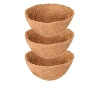 for HPLIVE 3pcs Hanging Basket Liner 8/10/12/14/16 inches Coco Fiber Liners for Plant Flower Growth for Indoor Outdoor Garden Porch Balcony Wall Basket(16in)