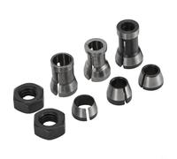 for HPLIVE Router Collet Chuck,8pcs Router Bit, 6mm/6.35mm/8mm Clamping Adapter,Carbon Steel,Collet Chuck Engraving Trimming Machine Milling Cutter Tools