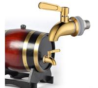 for HPLIVE Tap Drinks Dispenser, 304 Stainless Steel Wine Tap for Drinks Juice Tap Special Faucet (Mirror Gold (16 mm))