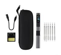 for HS-02A USB-C Soldering Iron with PD 100W Fast Heating, 0.96" HD Colour Screen, for CNC Aluminium Body, ESD Protection & Preset Control
