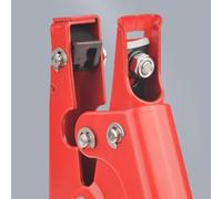 for HS-519 Cable Tie Fastening and Cutting Tool for 2.4-9mm Nylon Cable Ties, Manual Cable Tie with High Carbon Steel Blade, Red