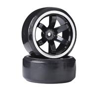 For HSP 94123 For MST For YD2 For Sakura For D5 4PCS Black Wheels Smooth Drift Tires Hard For 1/10 RC For Model Remote Control Drift Car Tyre