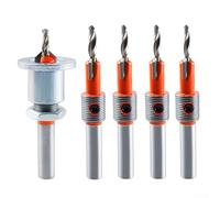 for HSS Countersink Router Bit Set 8pcs with 8mm Shank, Hardened Steel Milling Cutter Core Drill Bits for Precise Woodworking, Heat Resistant Coating for(8mm)
