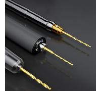 for HSS for Drill Bits Set 0.6-2.2mm with 2.35mm Shank, Tiny Hole Drilling Tools for DIY Wood Carving, Engraving on Amber Beads and Olives, Gold Finish(0.8mm)