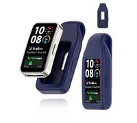 for Huawei Band 10/Band 9 silicone protective case, wearable clip design fits comfortably without falling off, precise holes, anti-fall & anti-scratch, washable,Blue