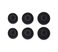 for huawei FreeBuds 5i Ear Tips Replacement - Silicone Eartips - Non-Slip Card Slot Fit - Protective Ear Cap Covers - Multi-Color 6 Pack(Black)