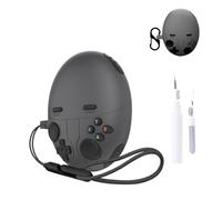 for Huawei FreeBuds 6 Case Cover,NOUKAJU Silicone Protective Case(with Carabiner + Lanyard + Cleaning Pen) Drop-Proof,Scratch-Proof,Case for Huawei Free Buds 6(Black)