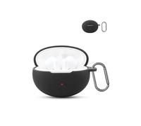 for Huawei FreeBuds 6i Wireless Earbuds,daunke Soft Silicone Protective Cover,Skin Case with Carabiner,Full Protection,Black