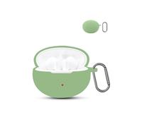 for Huawei FreeBuds 6i Wireless Earbuds,daunke Soft Silicone Protective Cover,Skin Case with Carabiner,Full Protection,Matcha