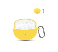 for Huawei FreeBuds 6i Wireless Earbuds,daunke Soft Silicone Protective Cover,Skin Case with Carabiner,Full Protection,Yellow