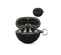 for Huawei FreeClip Wireless Earbuds,daunke Soft Silicone Protective Cover,Case with Round buckle,Full Protection,Black