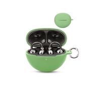 for Huawei FreeClip Wireless Earbuds,daunke Soft Silicone Protective Cover,Case with Round buckle,Full Protection,Matcha Green