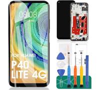 For Huawei P40 lite 4G Screen Replacement For Huawei P40 lite 4G 2020 LCD Display For Huawei P40 lite 4G Digitizer Assembly JNY-L21A Repair Kits With Frame(Black)