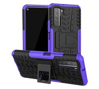For Huawei P40 Lite 5G, Shockproof Case, Hybrid [Tough] Rugged Armor Protective Cover, Phone Case With Built-in [Kickstand] With Screen Protector For Huawei P40 Lite 5G - Purple